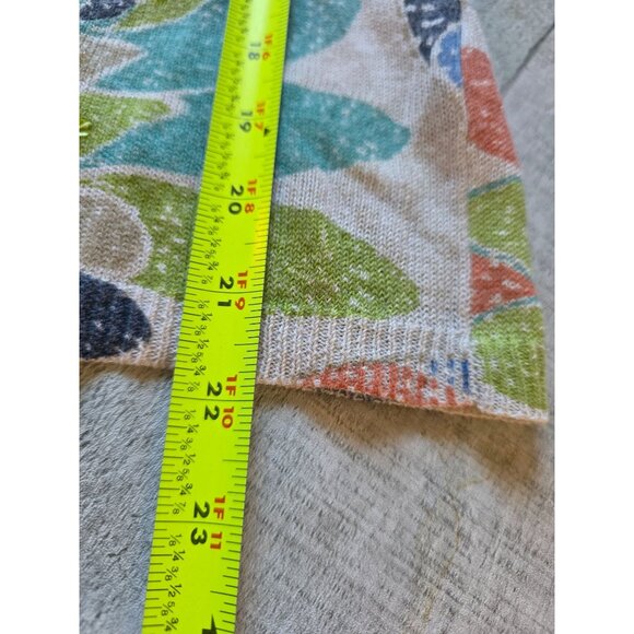 Alfred Dunner Petite Cardigan With Beaded Floral Pattern - Picture 8 of 9